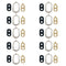 Pour Galaxy J4, J400F/DS, J400G/DS Lunette de caméra arrière 10 pièces avec couvercle d'objectif et adhésif (or)